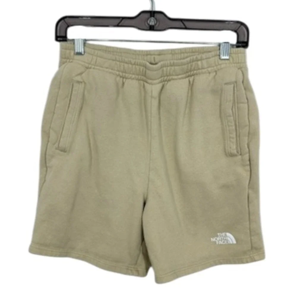 The North Face Boys Size Large Tan Fleece Sweat Shorts Casual Comfort Sporty